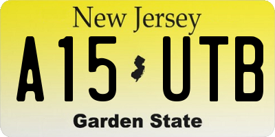 NJ license plate A15UTB