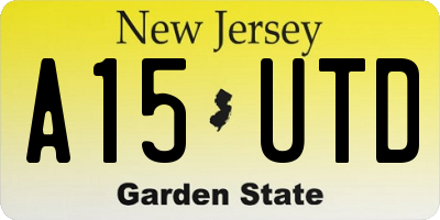 NJ license plate A15UTD