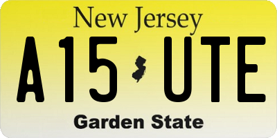 NJ license plate A15UTE
