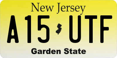 NJ license plate A15UTF