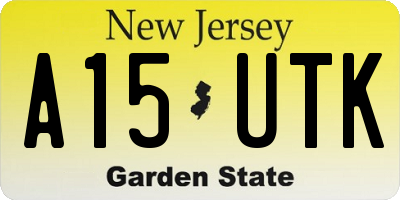NJ license plate A15UTK