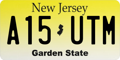 NJ license plate A15UTM