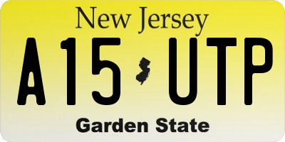 NJ license plate A15UTP