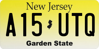 NJ license plate A15UTQ