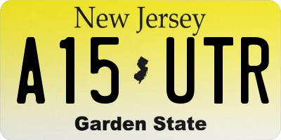 NJ license plate A15UTR