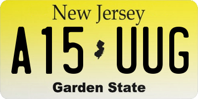 NJ license plate A15UUG