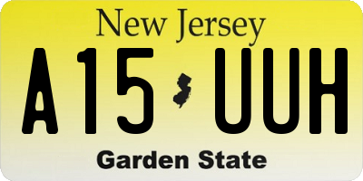 NJ license plate A15UUH
