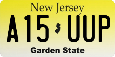 NJ license plate A15UUP
