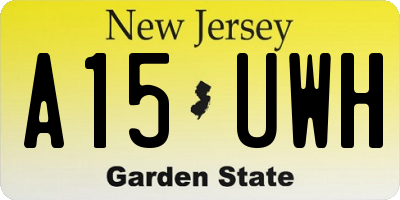 NJ license plate A15UWH