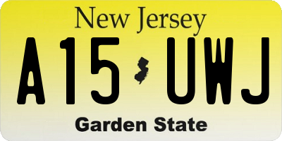 NJ license plate A15UWJ