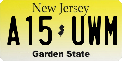 NJ license plate A15UWM