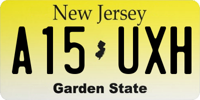 NJ license plate A15UXH