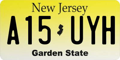 NJ license plate A15UYH