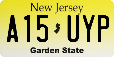 NJ license plate A15UYP