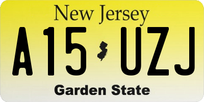 NJ license plate A15UZJ