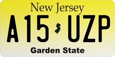 NJ license plate A15UZP