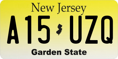 NJ license plate A15UZQ