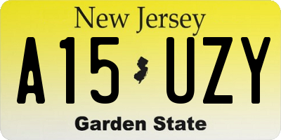 NJ license plate A15UZY