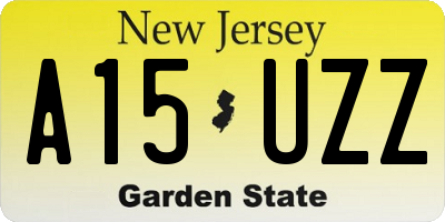 NJ license plate A15UZZ