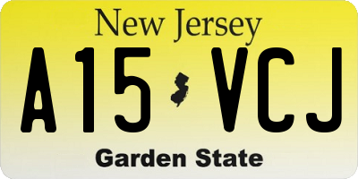 NJ license plate A15VCJ