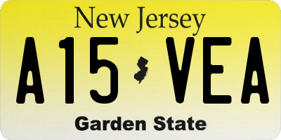 NJ license plate A15VEA