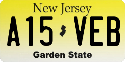 NJ license plate A15VEB