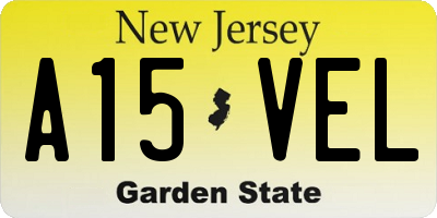 NJ license plate A15VEL