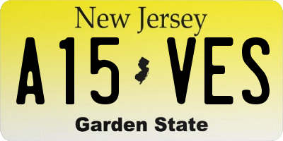 NJ license plate A15VES