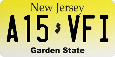 NJ license plate A15VFI