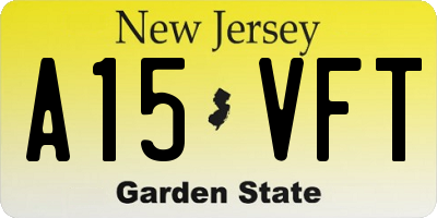NJ license plate A15VFT