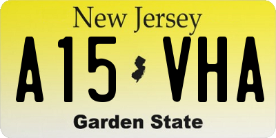 NJ license plate A15VHA
