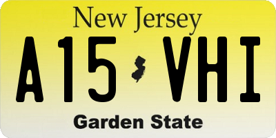 NJ license plate A15VHI
