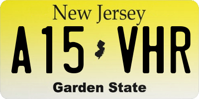 NJ license plate A15VHR