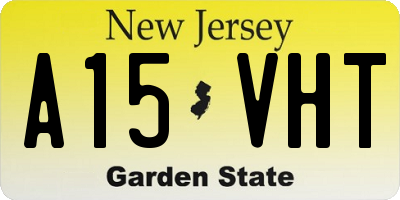 NJ license plate A15VHT