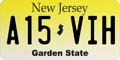 NJ license plate A15VIH