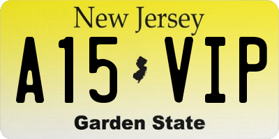 NJ license plate A15VIP