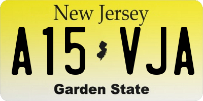 NJ license plate A15VJA
