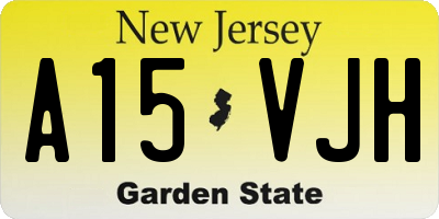 NJ license plate A15VJH