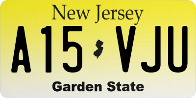 NJ license plate A15VJU