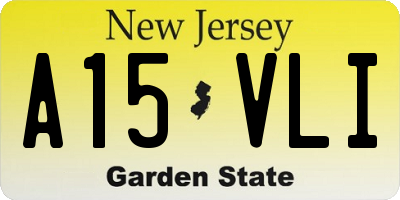 NJ license plate A15VLI