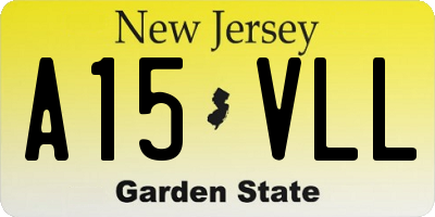 NJ license plate A15VLL