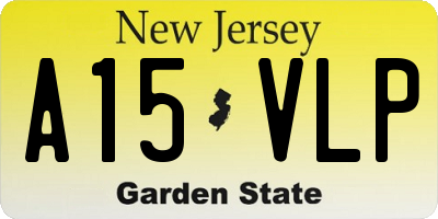 NJ license plate A15VLP