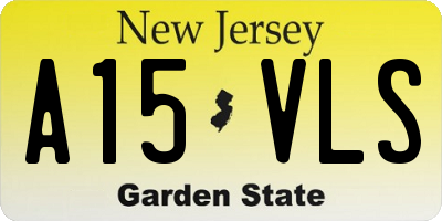 NJ license plate A15VLS