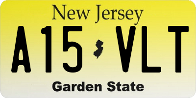 NJ license plate A15VLT