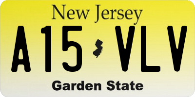 NJ license plate A15VLV