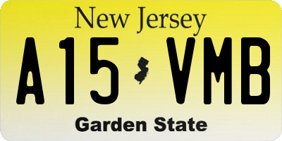 NJ license plate A15VMB
