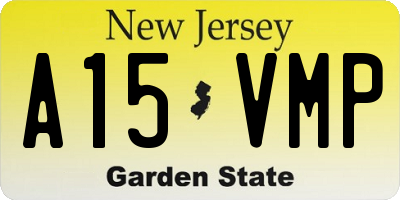 NJ license plate A15VMP