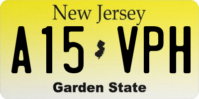 NJ license plate A15VPH