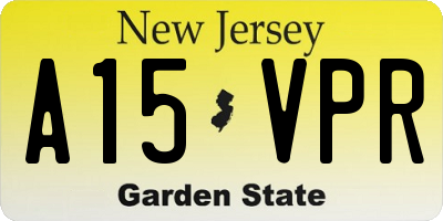 NJ license plate A15VPR