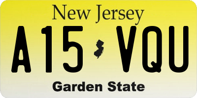 NJ license plate A15VQU